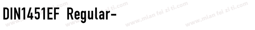 DIN1451EF Regular字体转换
